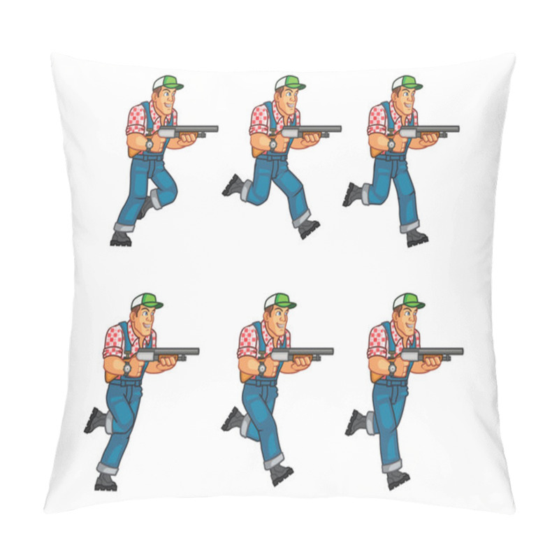 Personality  Red Neck Running Game Animation Sprite Pillow Covers