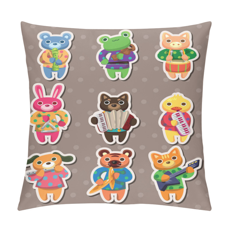 Personality  Animal Play Music Stickers Pillow Covers