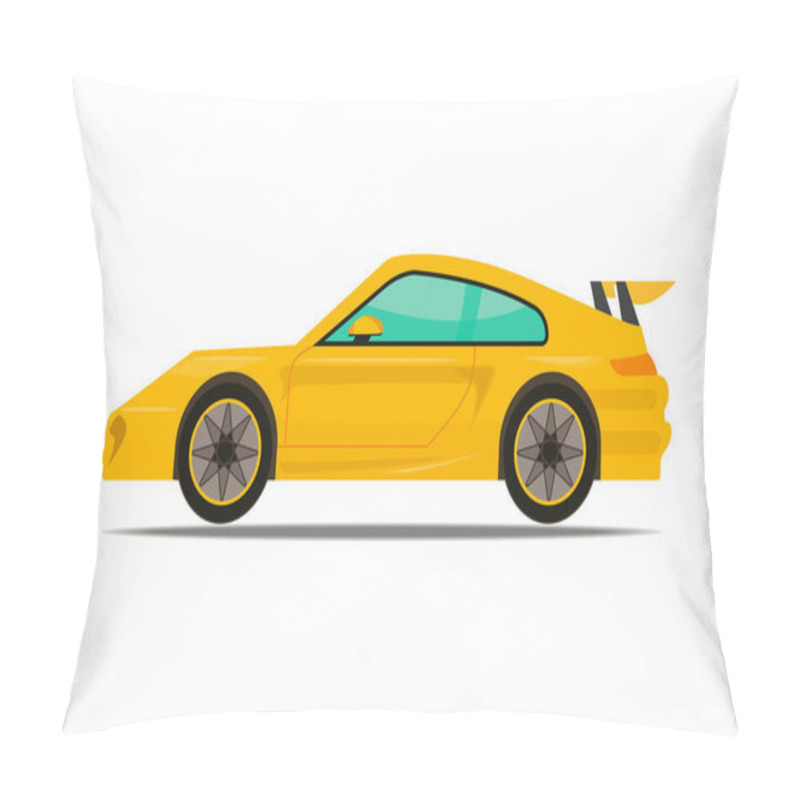 Personality  Yellow Super Speed Racing Car Pillow Covers