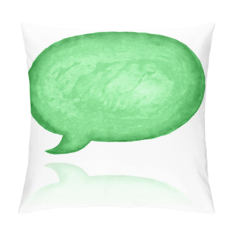 Personality  Green Aquarelle Empty Speech Bubble Dialog Pillow Covers