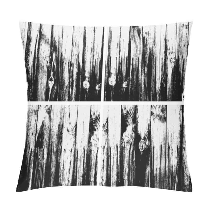 Personality  Wooden Plank Texture Set. Black And White Texture. Overlay Texture Of Rusted Metal. Pillow Covers