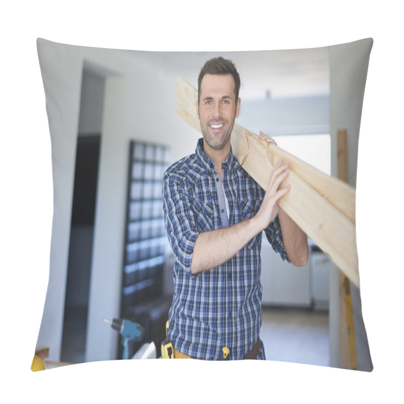 Personality  Young Handsome Carpenter Pillow Covers