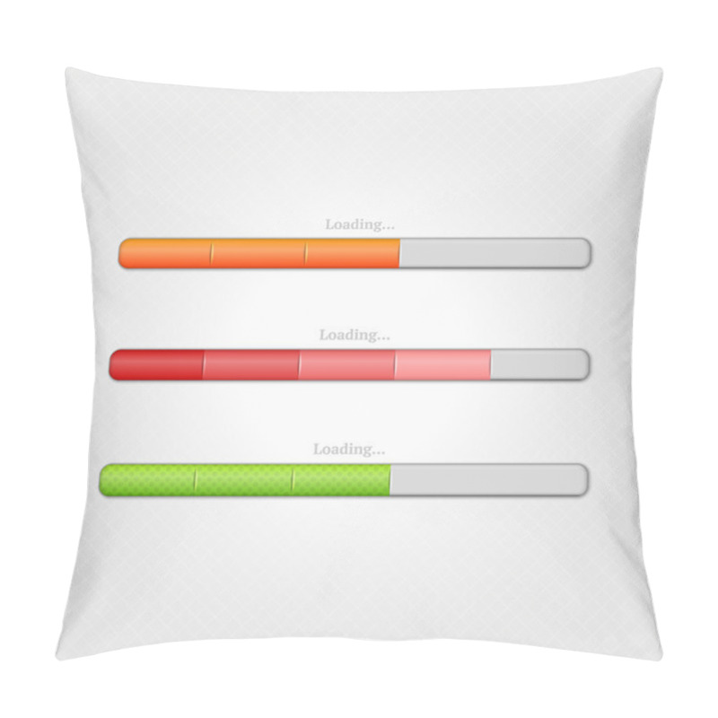 Personality  Vector Loading Bars. Vector Illustration  Pillow Covers