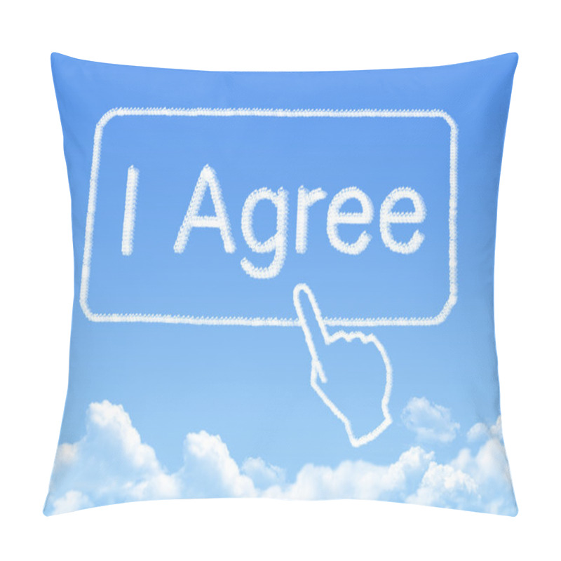 Personality  I Agree Message Cloud Shape Pillow Covers