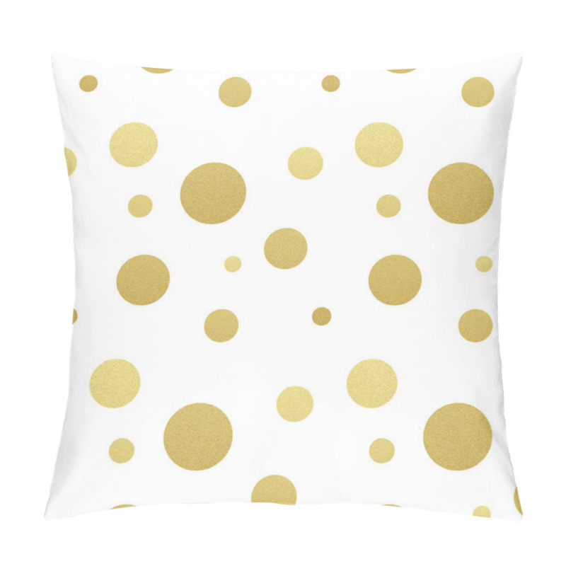 Personality  Classic Dotted Seamless Gold Glitter Pattern. Pillow Covers