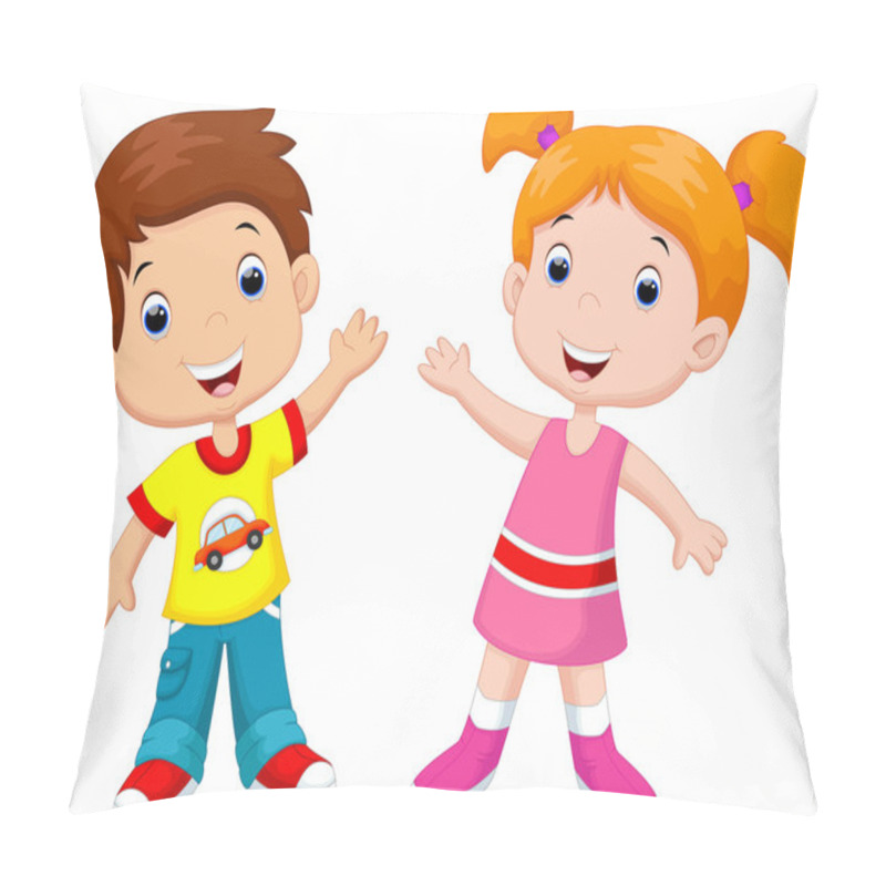 Personality  Cute Cartoon Boy And Girl Pillow Covers