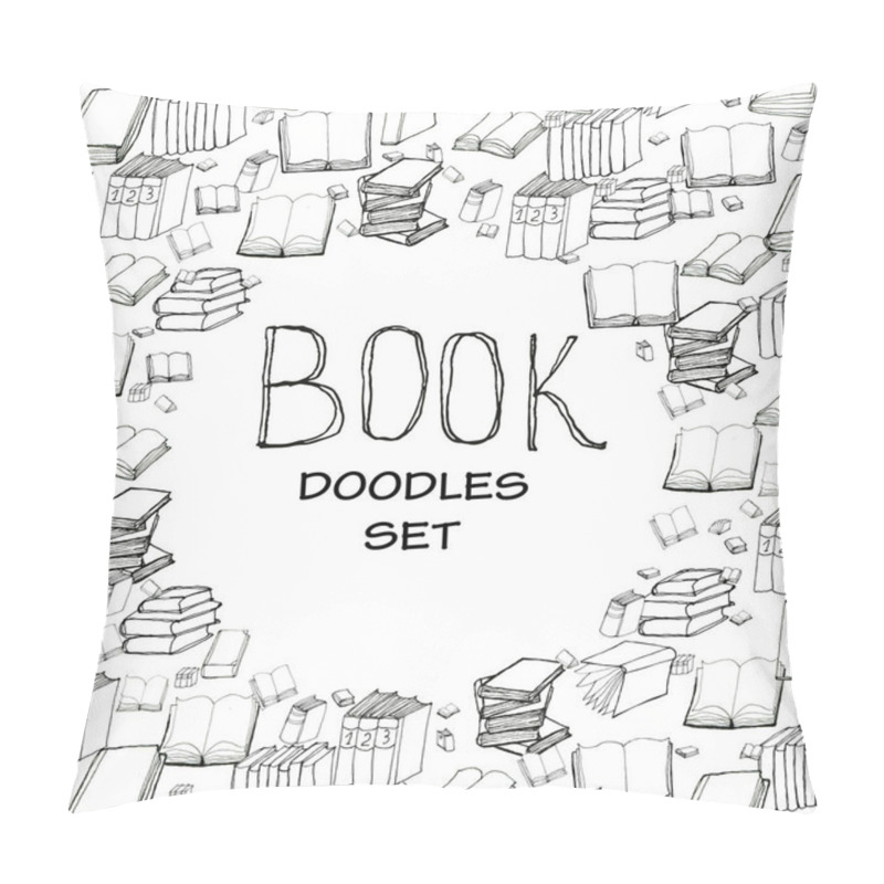 Personality  Book Doodle Frame Pillow Covers