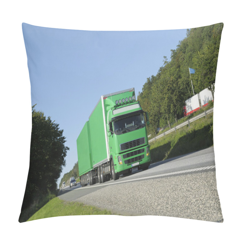 Personality  Truck On Freeway Pillow Covers