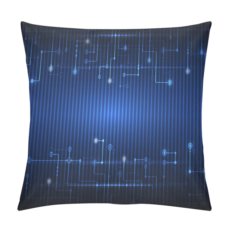 Personality  Vector Illustration Abstract Futuristic Circuit Board Pillow Covers