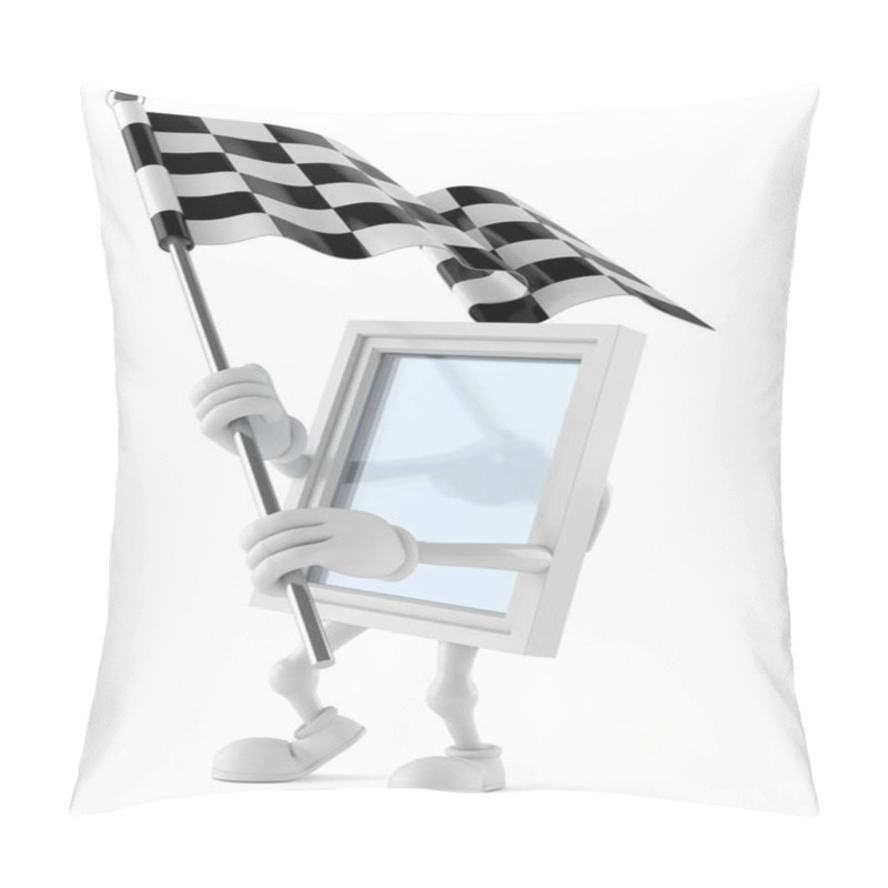 Personality  Window Character Waving Race Flag Pillow Covers