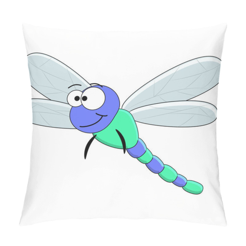 Personality  Funny Cartoon Dragonfly.  Pillow Covers