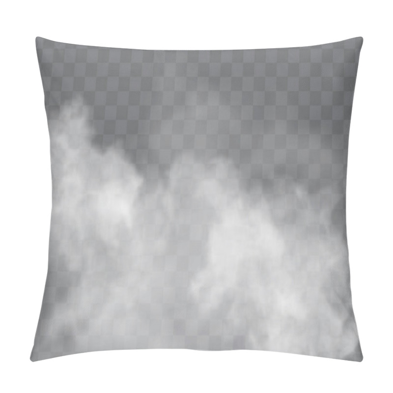 Personality  Fog Or Smoke Isolated Transparent Special Effect. White Vector Cloudiness, Mist Or Smog Background. Pillow Covers