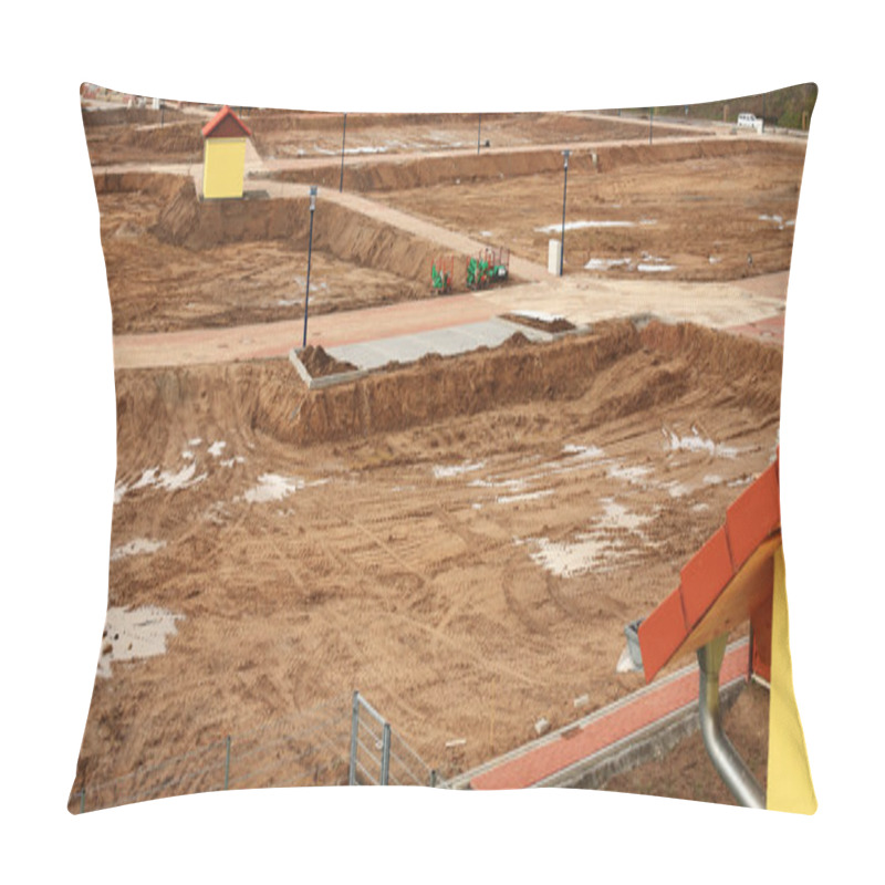 Personality  Building Infrastructure For New Housing Estate Pillow Covers