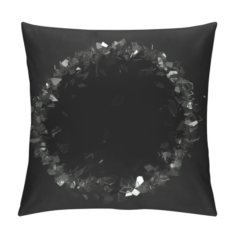 Personality  Broken Glass From The Blow, Shot On A Black Isolated Background Pillow Covers