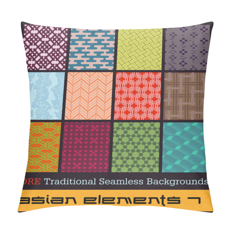 Personality  Traditional Japanese Seamless Patterns Pillow Covers