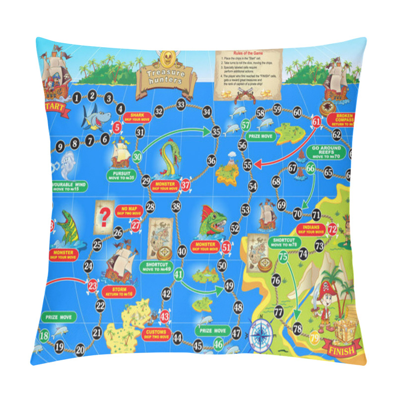 Personality  Vector Illustration Of Board Game For Children.  Pillow Covers