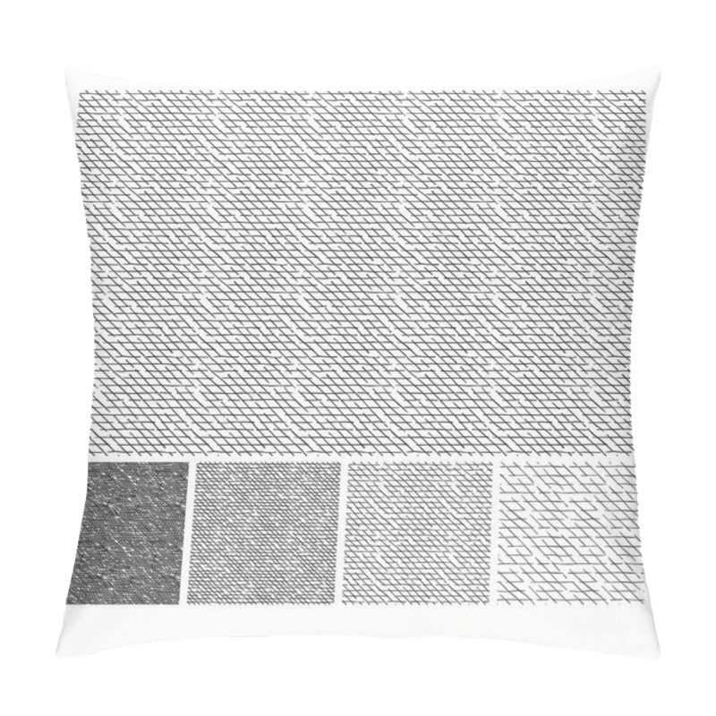 Personality  Pattern Of Rough Hatching Grunge Texture Pillow Covers