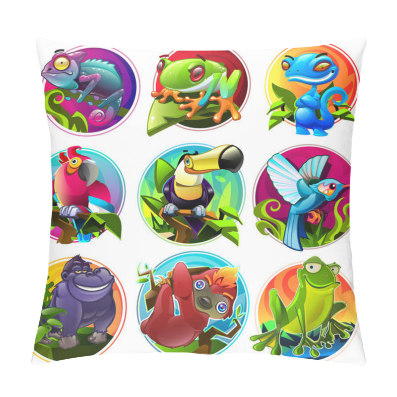 Personality  Cartoon Tropical Animals Pillow Covers