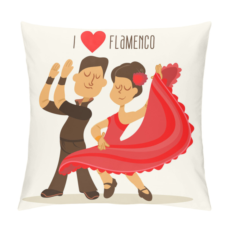 Personality  Couple Of Spanish Flamenco Dancers Pillow Covers