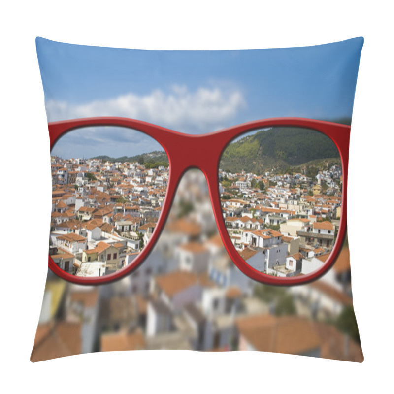 Personality  Sharp Sight Concept. Blurred And Sharpen Eyesight. Pillow Covers