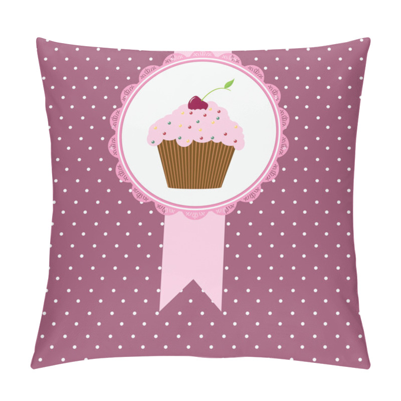 Personality  Birthday Card With Cherry Cake Pillow Covers