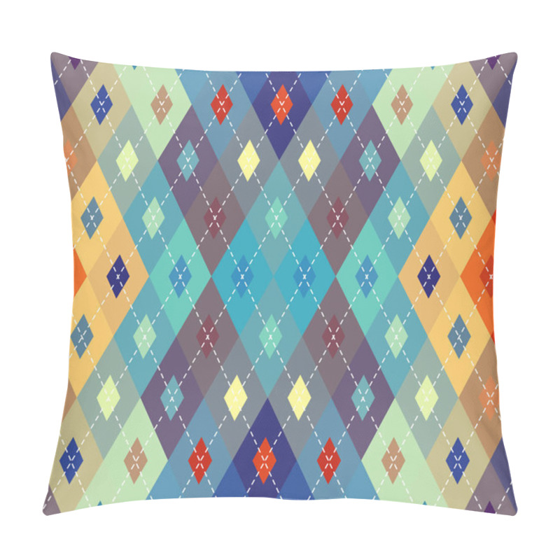 Personality  Argyle Seamless Vector Pattern Background. Pattern Of A Rhombuses. Pillow Covers