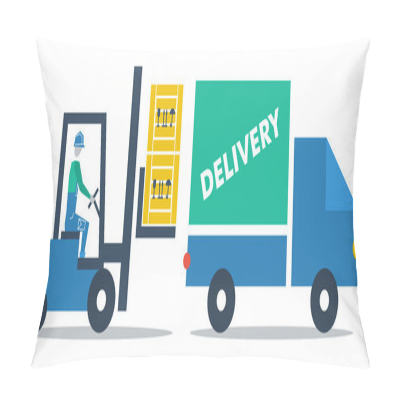 Personality  Commodity Loading Truck Pillow Covers