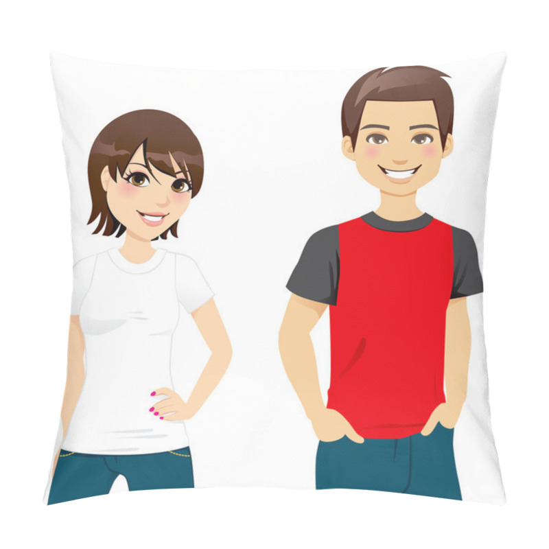 Personality  Summer T-shirt Couple Pillow Covers