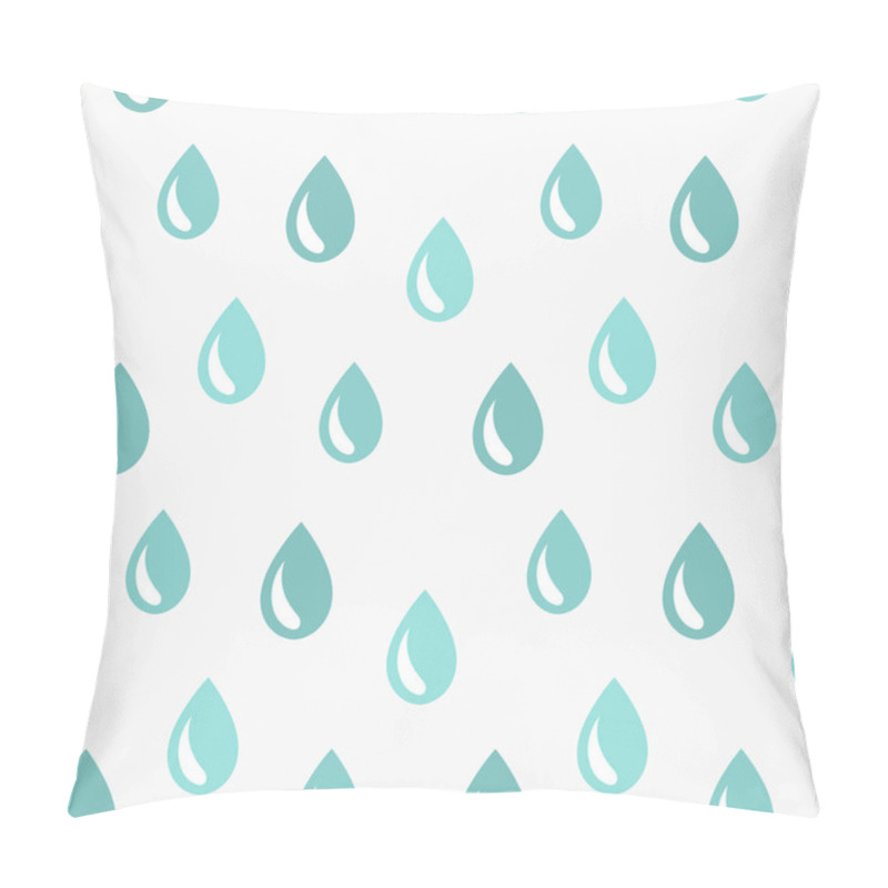 Personality  Rain Drops Seamless Pattern. Vector Illustration Pillow Covers