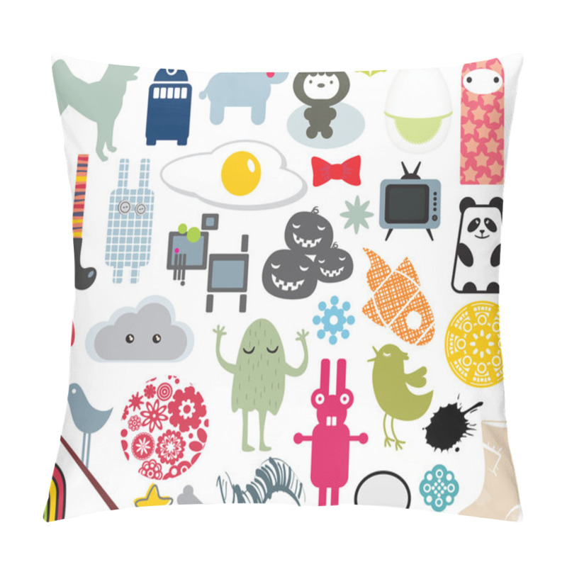 Personality  Mix Of Different Vector Images. Vol.7 Pillow Covers