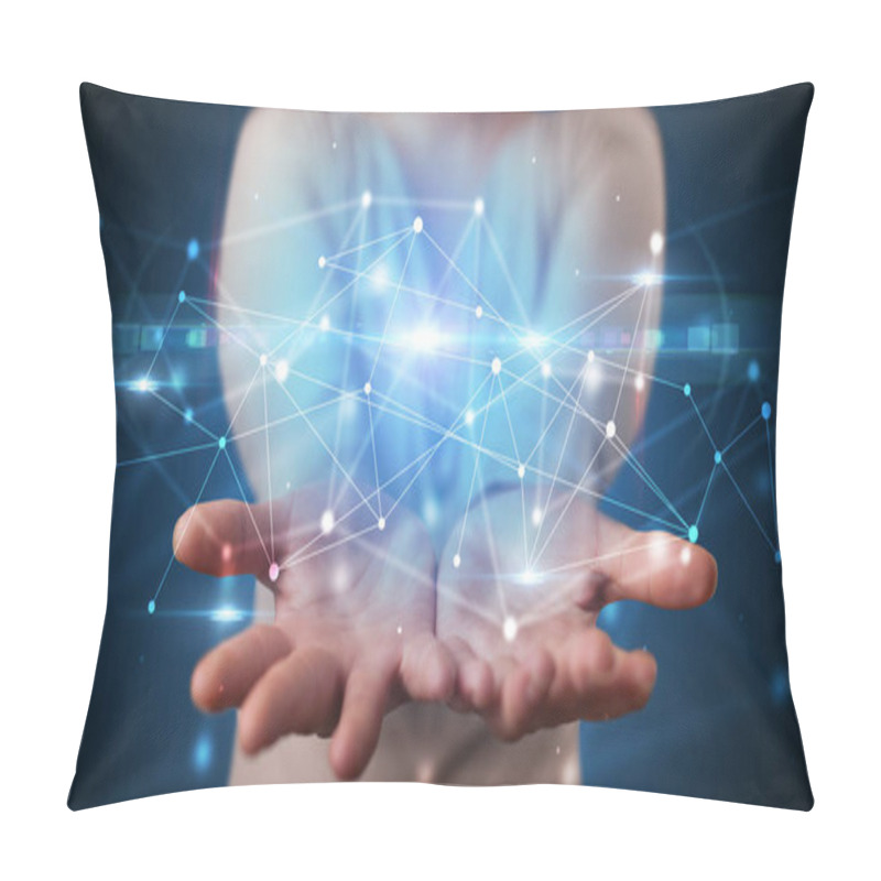 Personality  Person Holding Web Hologram Pillow Covers