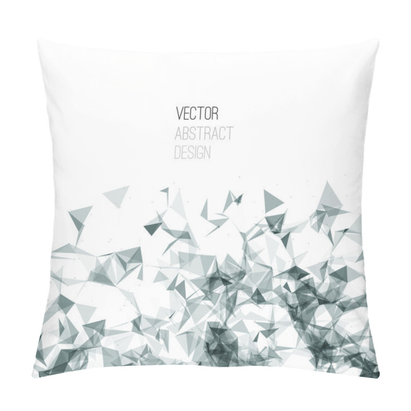 Personality  Wireframe Mesh Polygonal Background. Pillow Covers