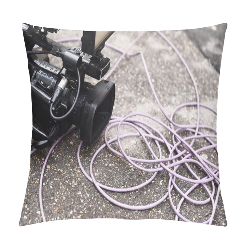 Personality  Video Camera On The Ground Pillow Covers