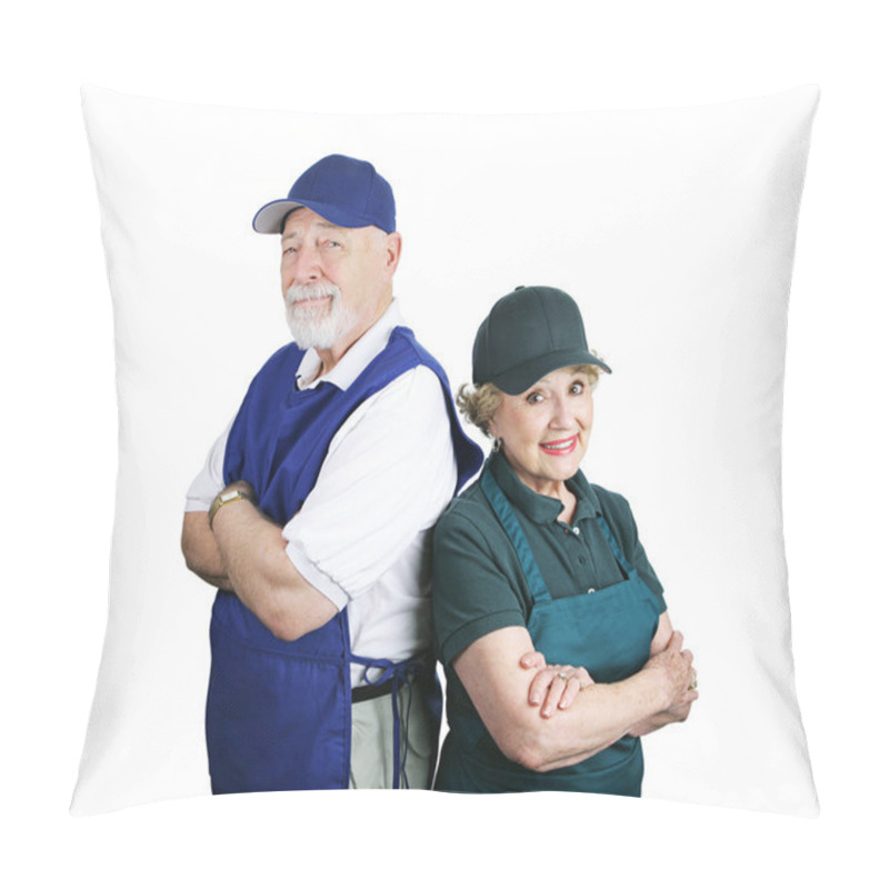 Personality  Senior Working Couple Pillow Covers