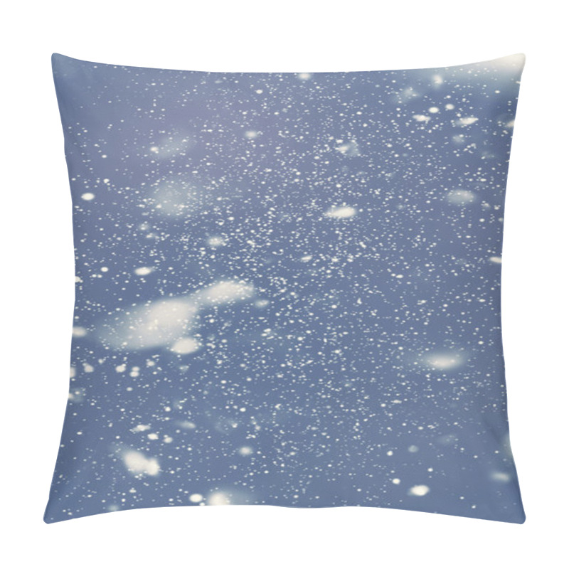 Personality  Snow Falling Effect. Digital Drawing. Abstract Background Pillow Covers