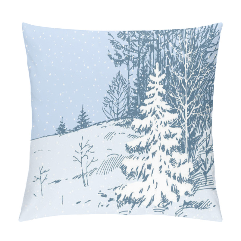 Personality  Winter Day In The Forest Pillow Covers