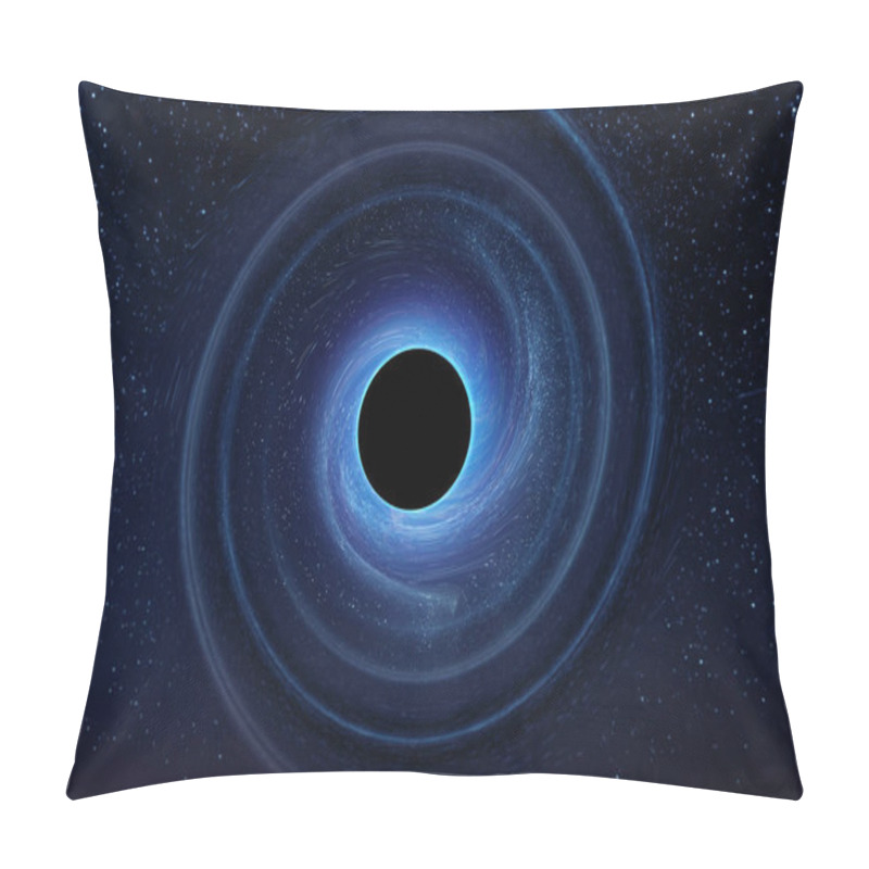 Personality  Black Hole Against The Background Of The Milky Way And Stars, A Supermassive Singularity. Space, Science, Galactic Nucleus, Death Of A Star, Glowing Plasma. 3D Illustration, 3D Render Pillow Covers