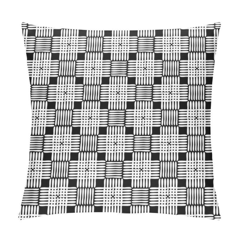 Personality  Ethnic Boho Seamless Pattern. Traditional Ornament. Geometric Background. Tribal Pattern. Folk Motif. Textile Rapport. Pillow Covers