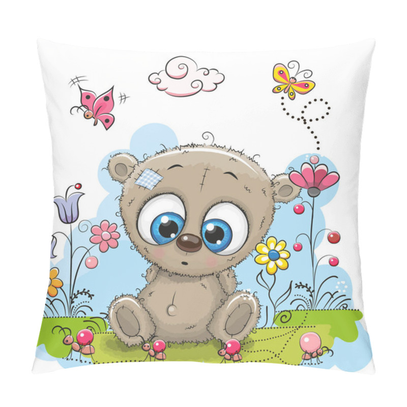 Personality  Cute Cartoon Teddy Bear Pillow Covers