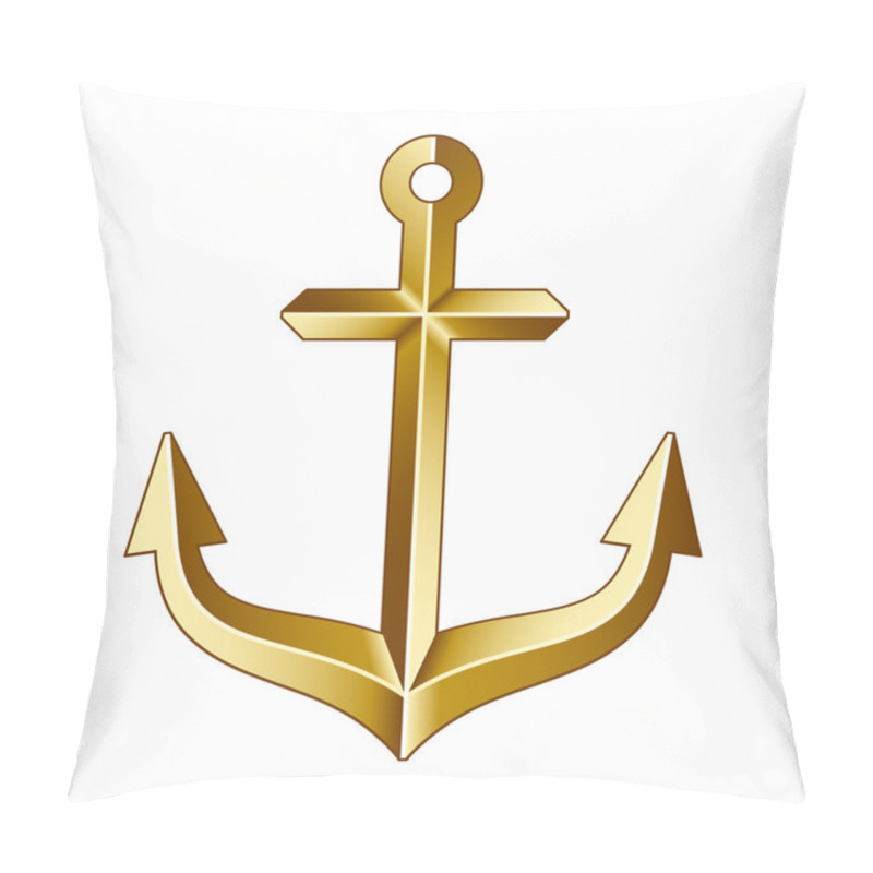 Personality  Golden Anchor Pillow Covers