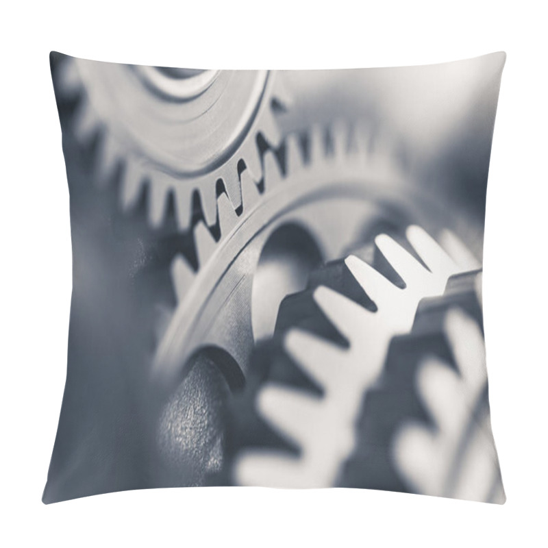 Personality  Engine Gear Wheels, Industrial Background Pillow Covers