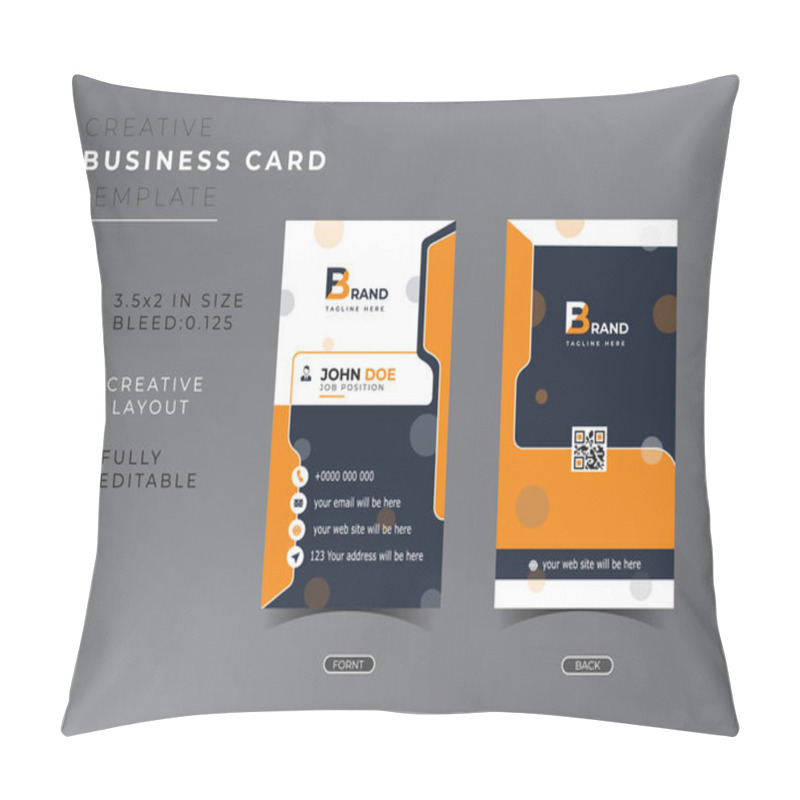 Personality  Creative New Business Card Template. Pillow Covers