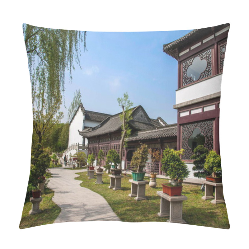 Personality  Yangzhou Slender West Lake Garden Architecture Pillow Covers