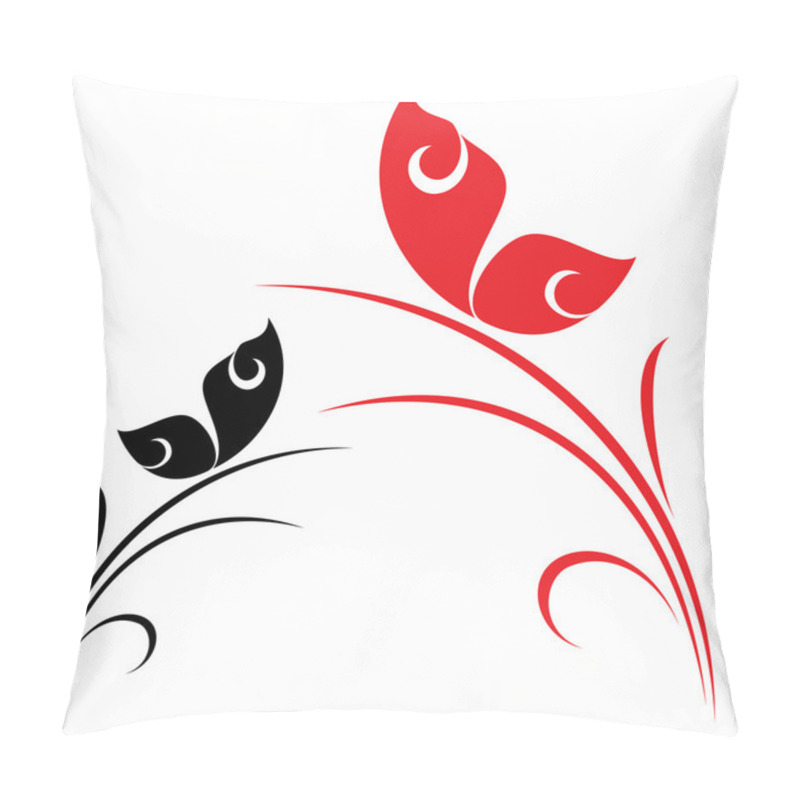 Personality  Two Butterflies And Plant Pillow Covers