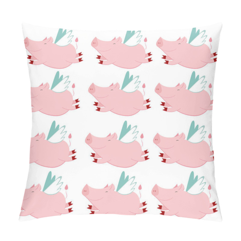 Personality  Cute Pig Pattern, Vector Illustration Pillow Covers