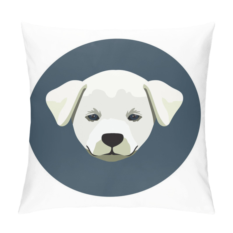 Personality  Puppy Flat Icon Illustration Pillow Covers