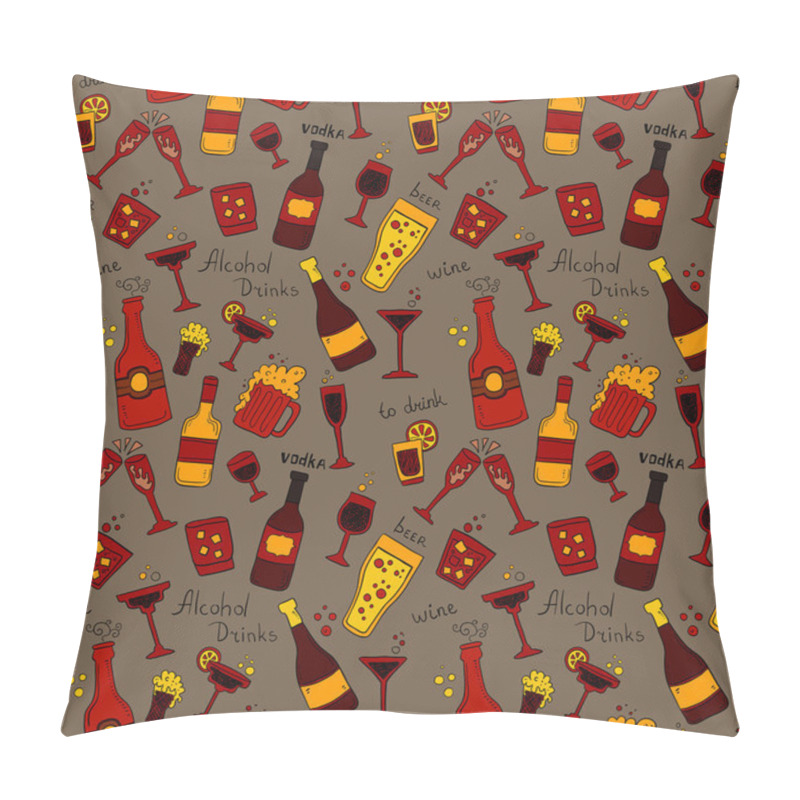 Personality  Bottles And Glasses Pattern Pillow Covers