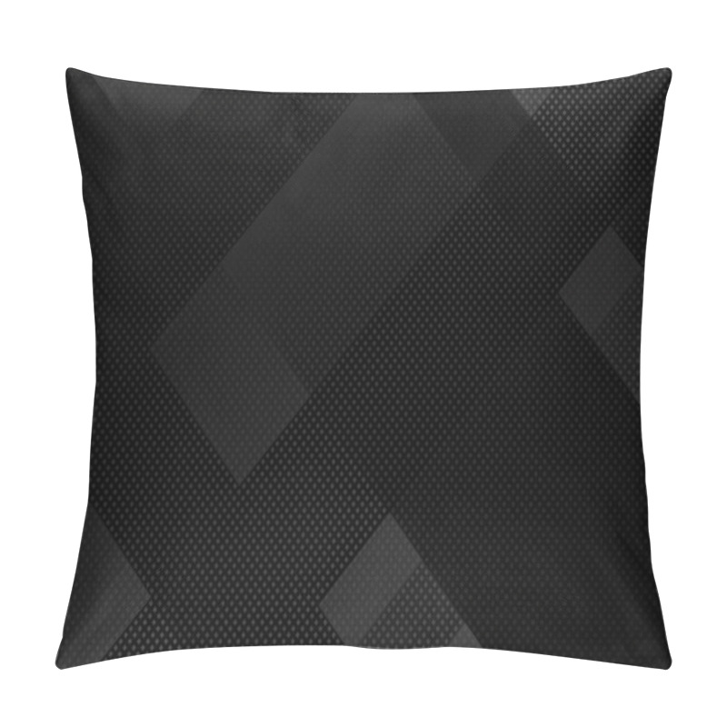 Personality  Black Abstract Geometric Grid Background - Dark Pattern With Diagonal Grid In Dark Gray Colors, Vector Illustration Pillow Covers