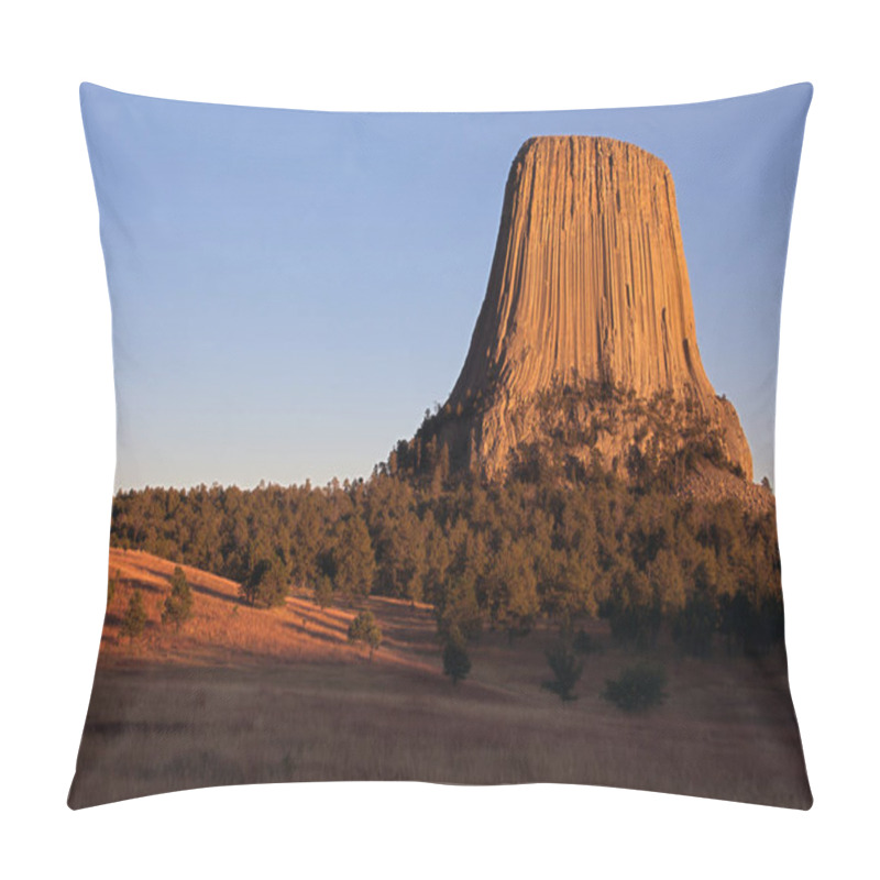 Personality  A Beautiful Landscape Of The Devils Tower National Monument, USA Pillow Covers