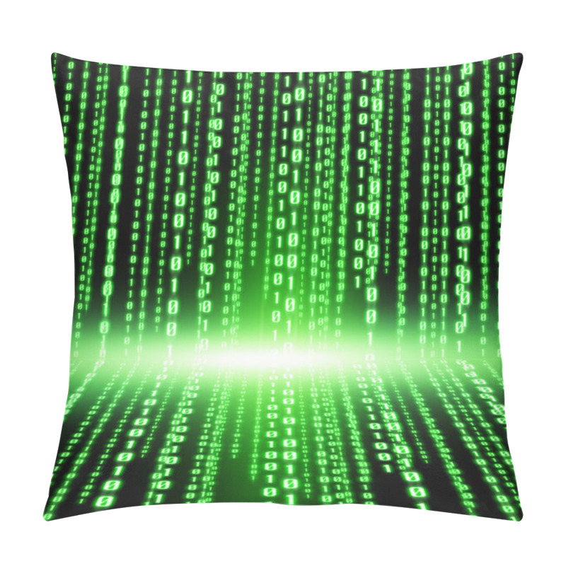 Personality  Green Binary Code Pillow Covers